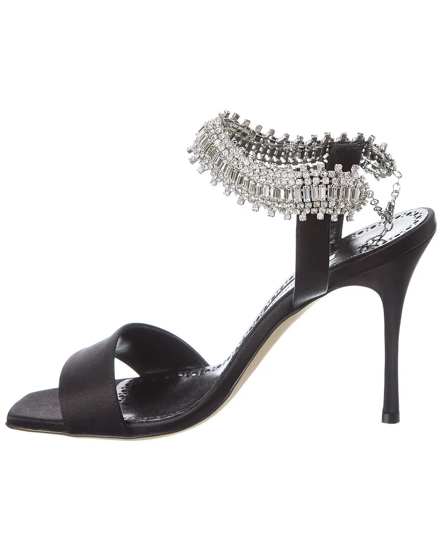 Manolo Blahnik Parinasan 100 Satin Sandal Shoes_Manolo-Blahnik
