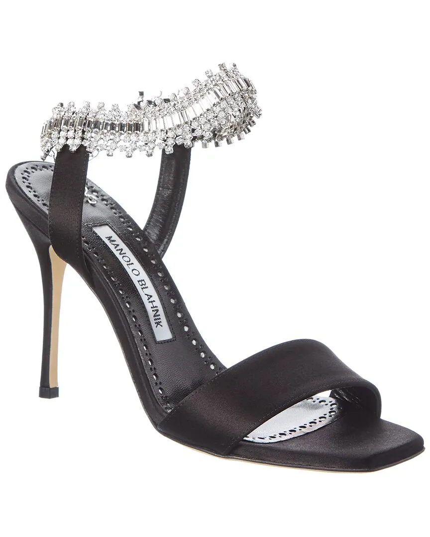 Manolo Blahnik Parinasan 100 Satin Sandal Shoes_Manolo-Blahnik
