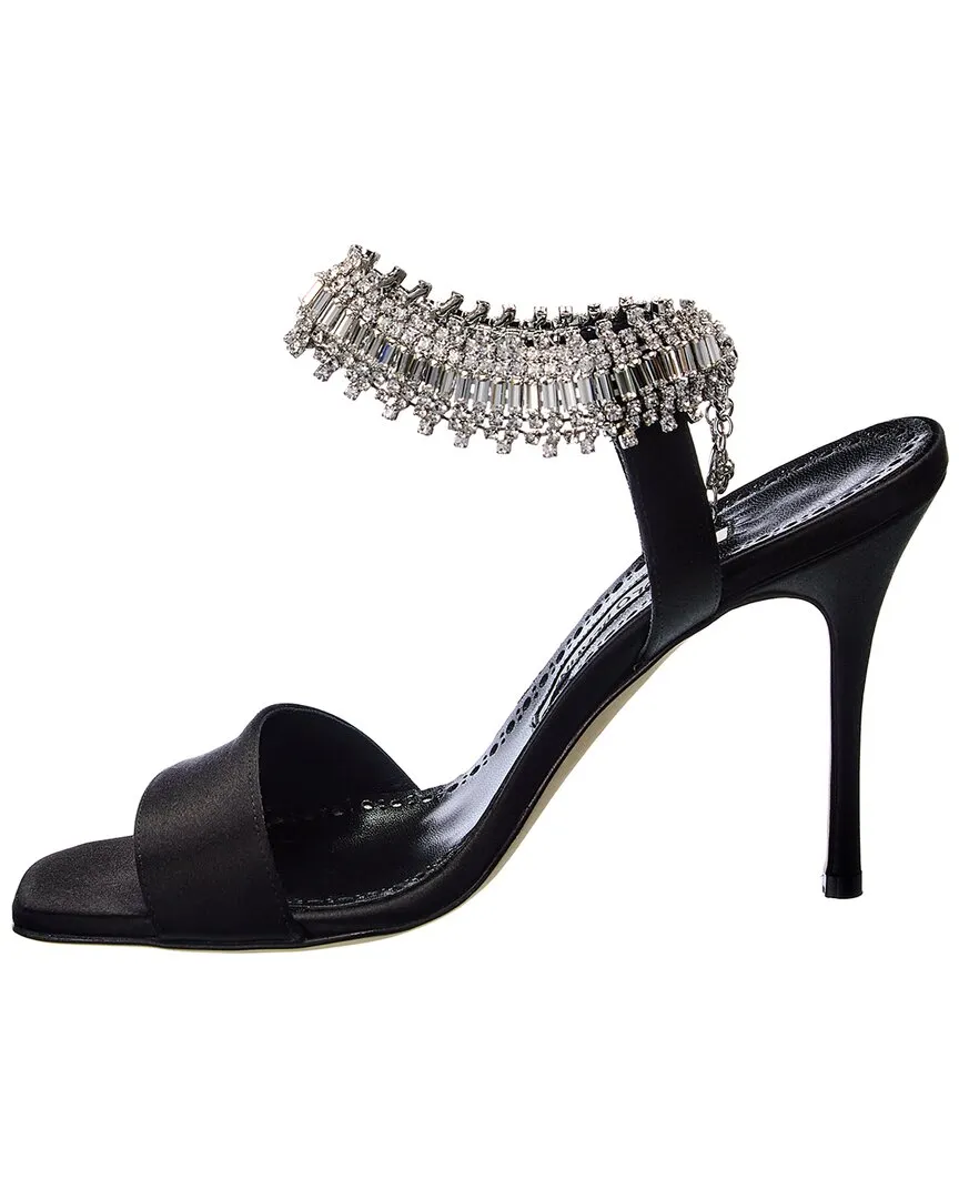 Manolo Blahnik Parinasan 115 Satin Sandal Shoes_Manolo-Blahnik