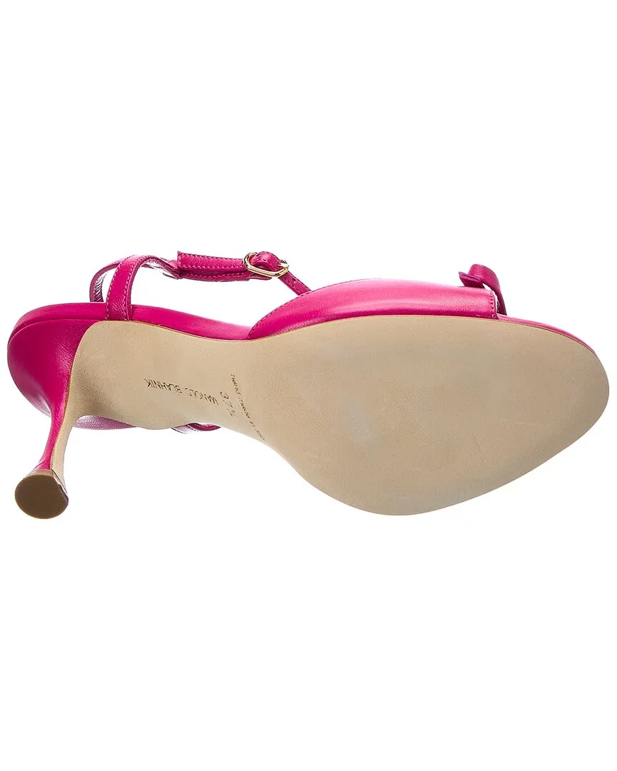 Manolo Blahnik Pertinaxa 90 Leather Sandal Shoes_Manolo-Blahnik