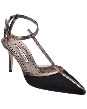 Manolo Blahnik Piglie 70 Wool & Leather Pump Shoes_Manolo-Blahnik