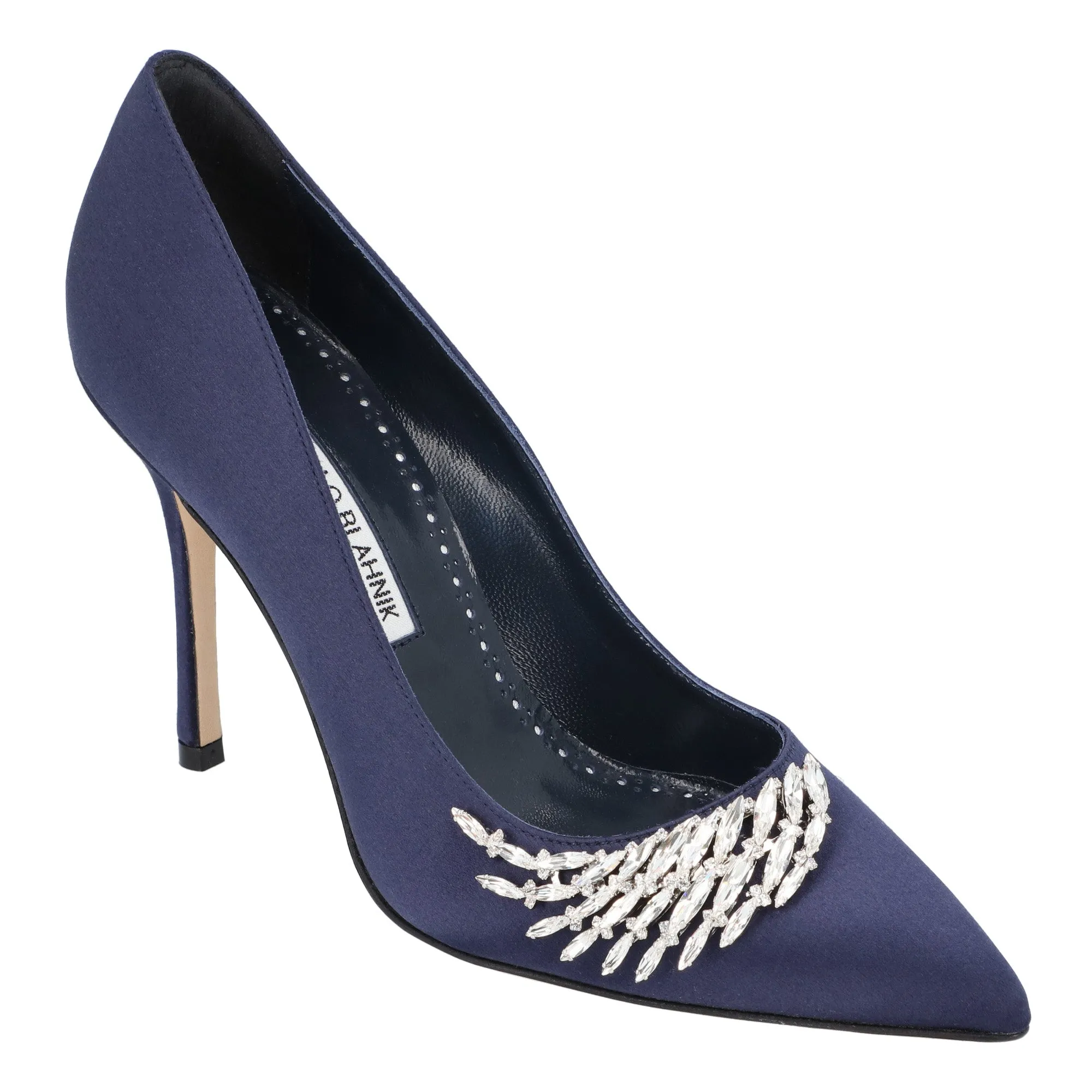 Manolo Blahnik Pluma Fabio Satin 105 Pump Purple Shoes_Manolo-Blahnik