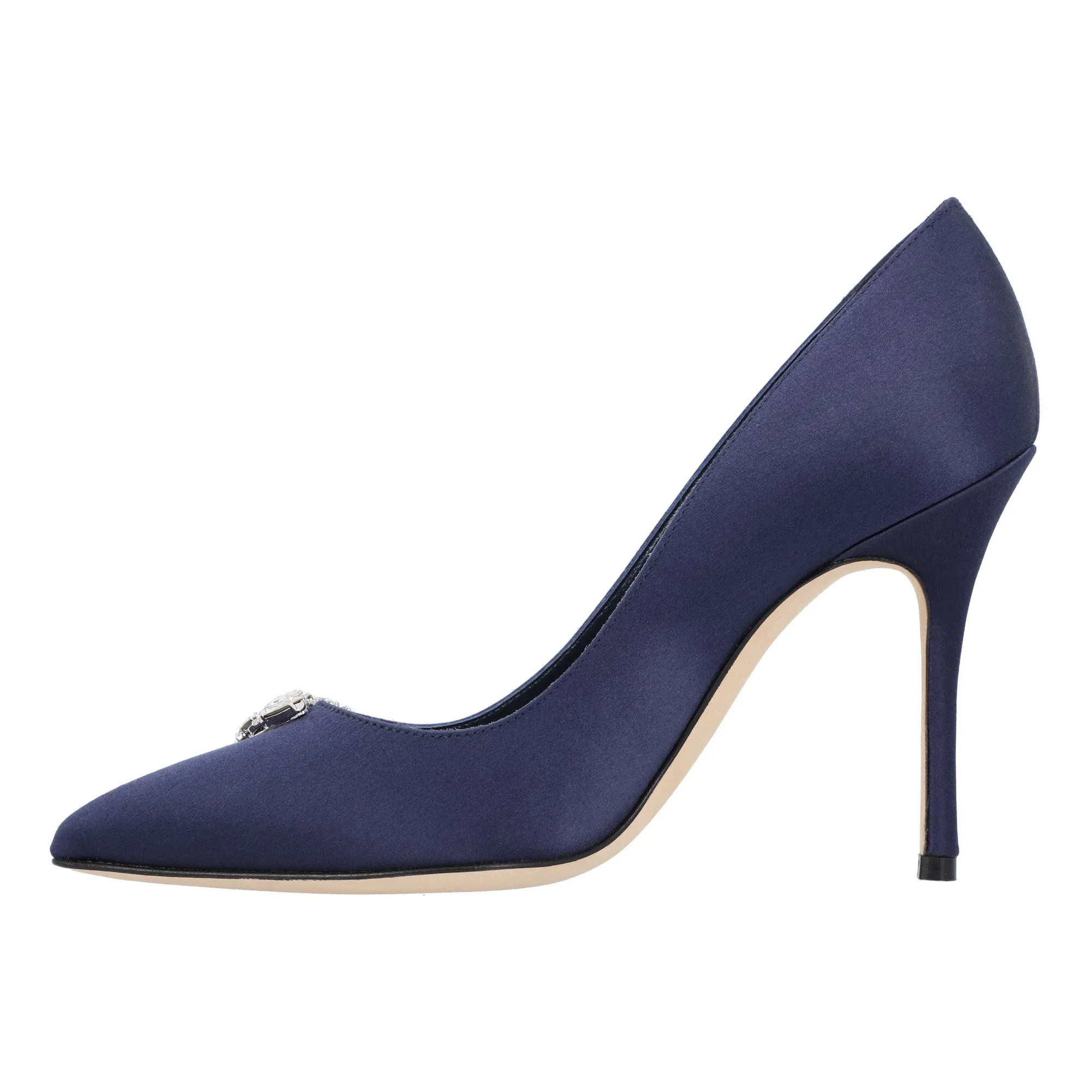 Manolo Blahnik Pluma Fabio Satin 105 Pump Purple Shoes_Manolo-Blahnik