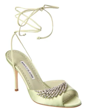 Manolo Blahnik Plumena 90 Satin Sandal Shoes_Manolo-Blahnik
