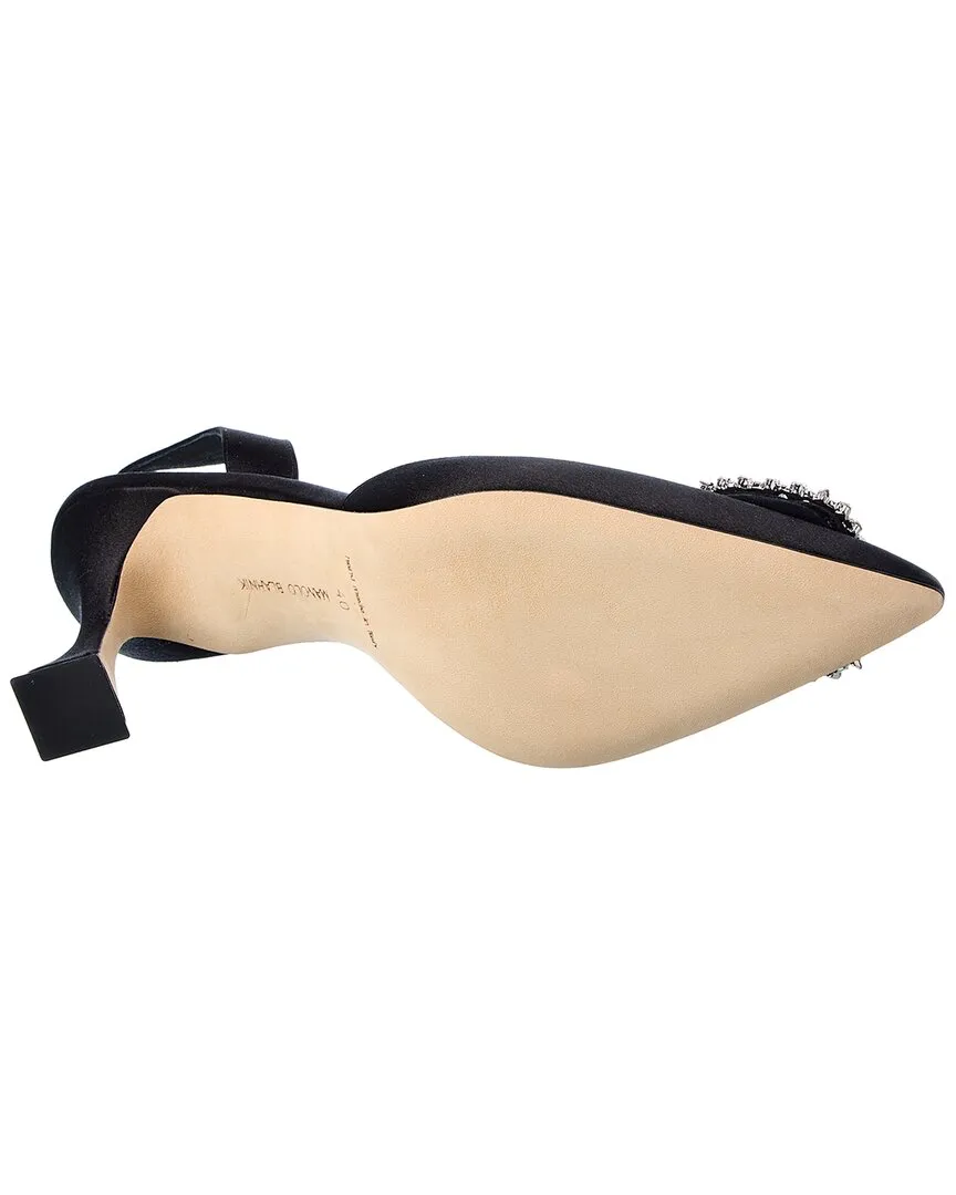 Manolo Blahnik Prietasli 90 Satin Slingback Pump Shoes_Manolo-Blahnik