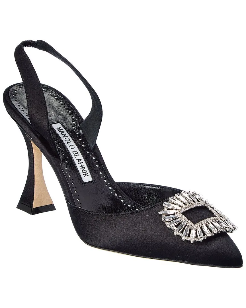 Manolo Blahnik Prietasli 90 Satin Slingback Pump Shoes_Manolo-Blahnik
