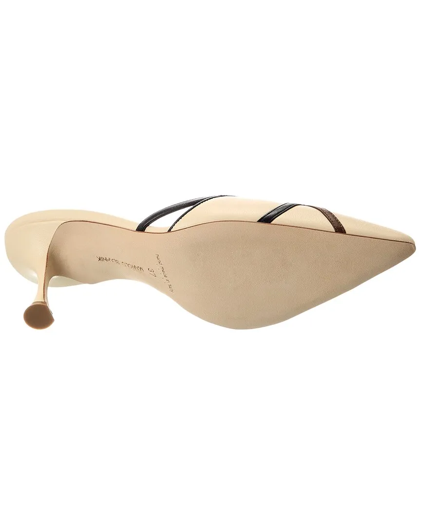 Manolo Blahnik Ragheb 70 Leather Mule Shoes_Manolo-Blahnik