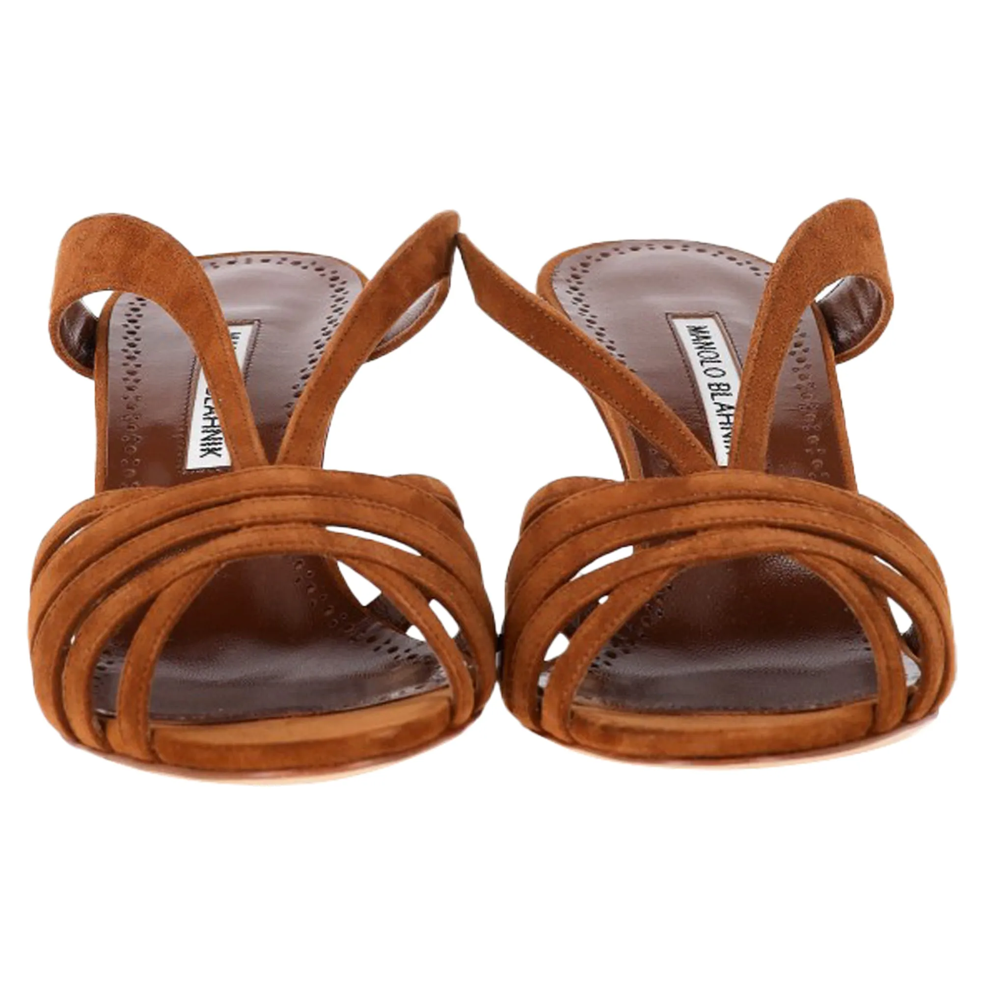 Manolo Blahnik Sardimu 70 Mules in Brown Suede Shoes_Manolo-Blahnik