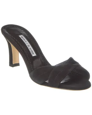 Manolo Blahnik Siemu 70 Suede Mule Shoes_Manolo-Blahnik