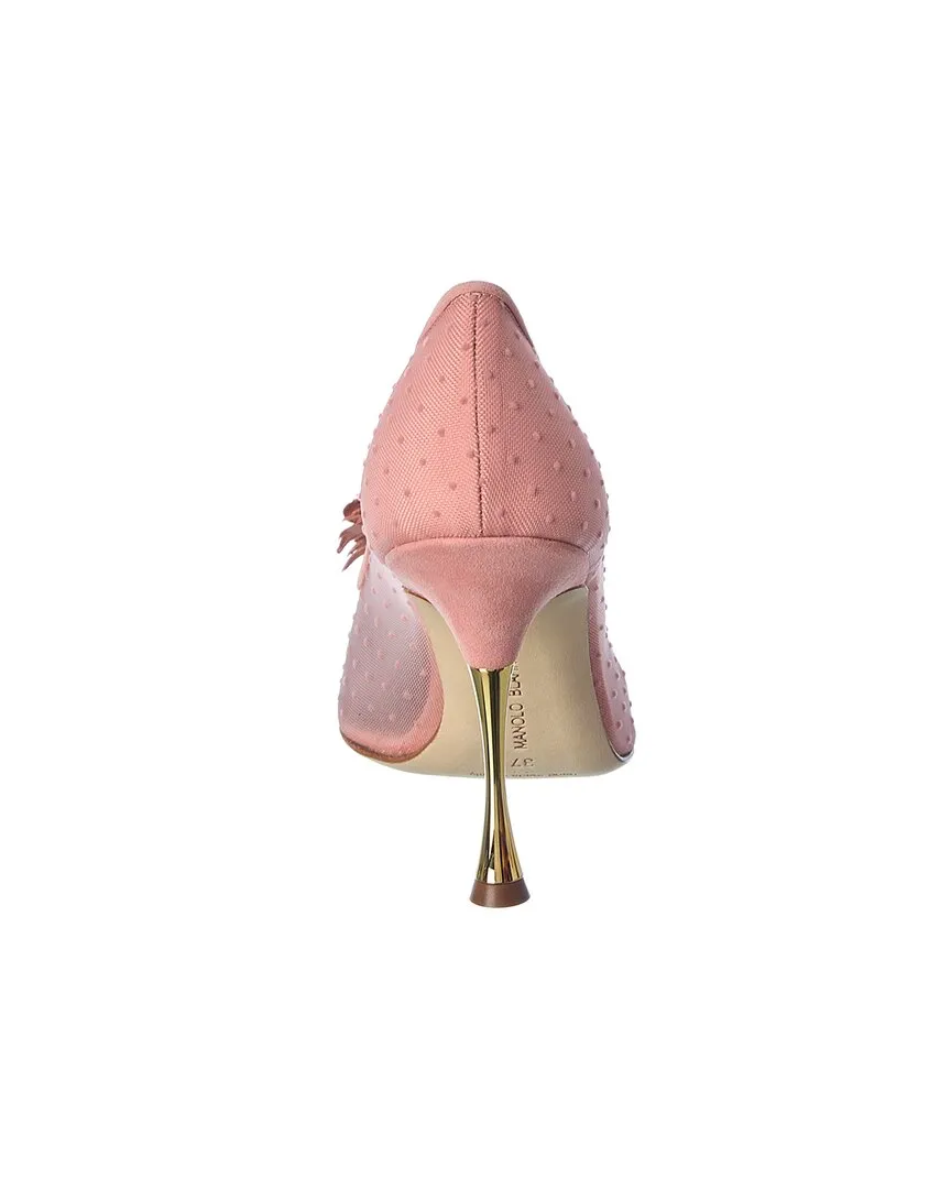 Manolo Blahnik Sohemias 105 Suede-Trim Pump Shoes_Manolo-Blahnik