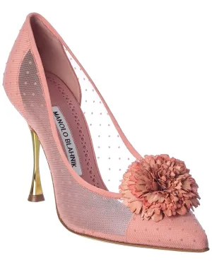 Manolo Blahnik Sohemias 105 Suede-Trim Pump Shoes_Manolo-Blahnik