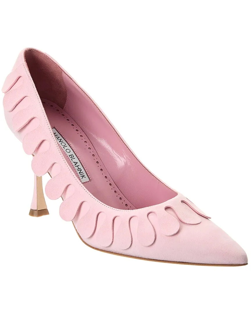Manolo Blahnik Tamak 90 Suede Pump Shoes_Manolo-Blahnik