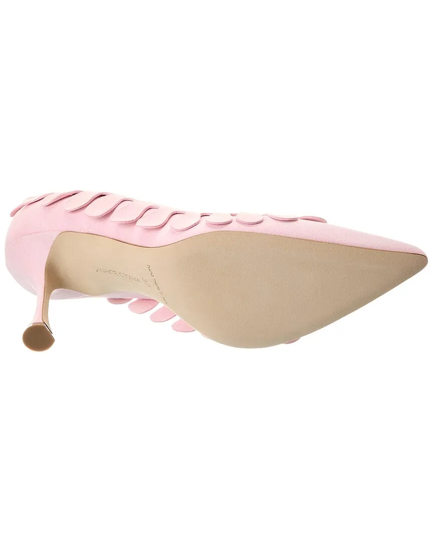 Manolo Blahnik Tamak 90 Suede Pump Shoes_Manolo-Blahnik