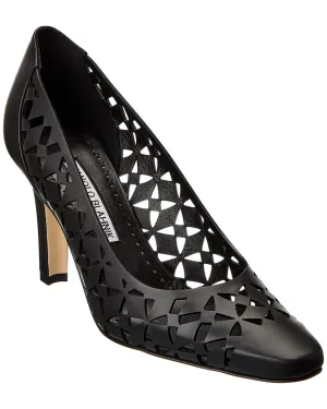 Manolo Blahnik Tolvina 90 Leather Pump Shoes_Manolo-Blahnik