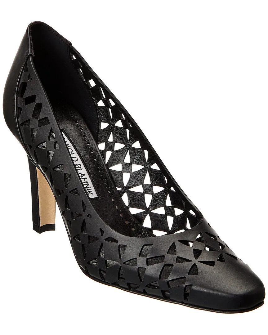 Manolo Blahnik Tolvina 90 Leather Pump Shoes_Manolo-Blahnik