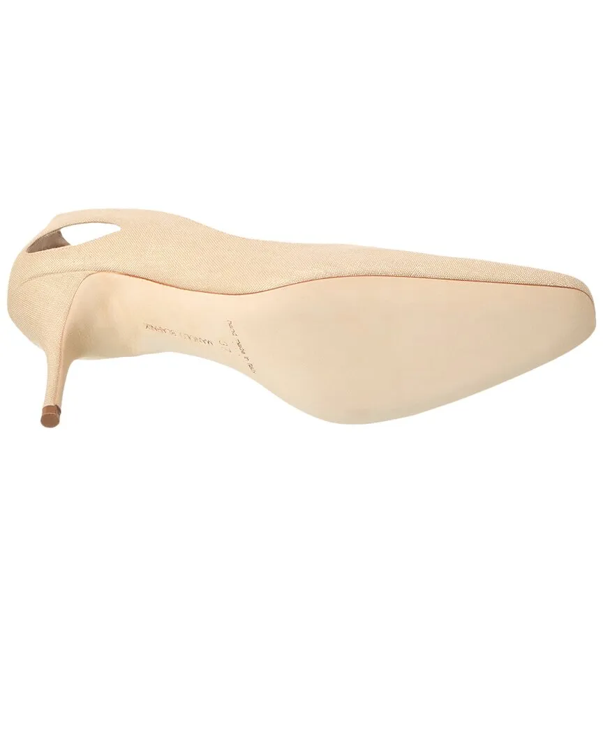 Manolo Blahnik Toplaca 70 Linen Pump Shoes_Manolo-Blahnik