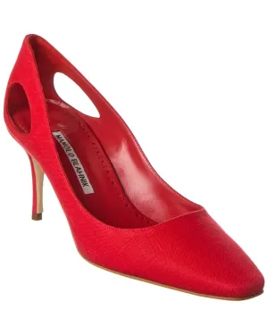 Manolo Blahnik Toplaca 70 Linen Pump Shoes_Manolo-Blahnik