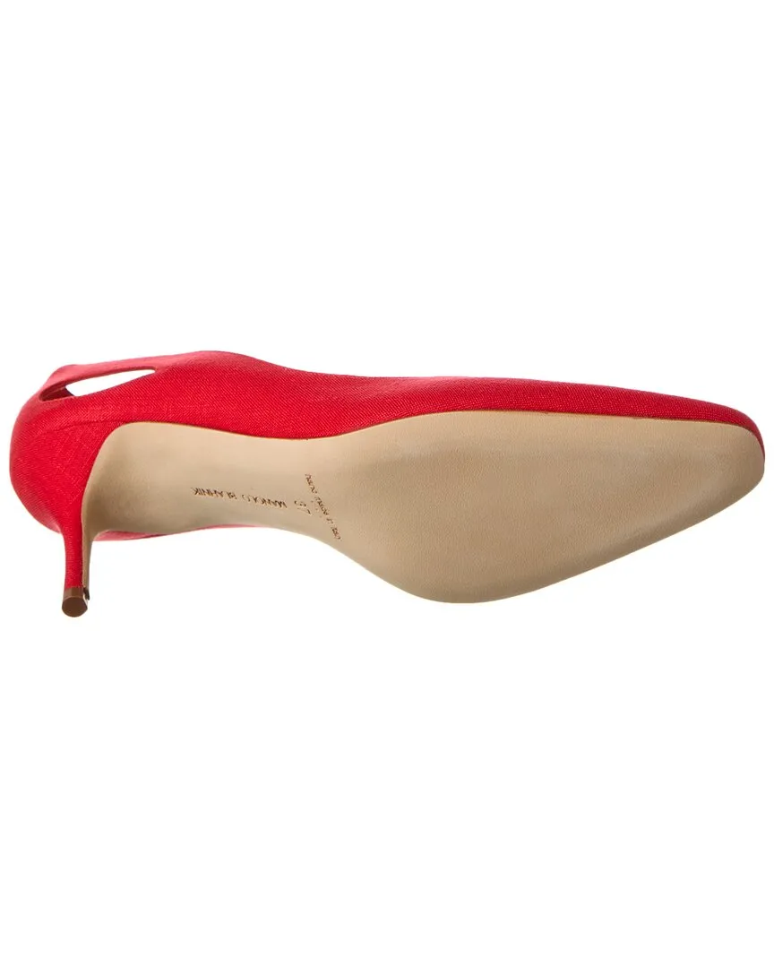 Manolo Blahnik Toplaca 70 Linen Pump Shoes_Manolo-Blahnik