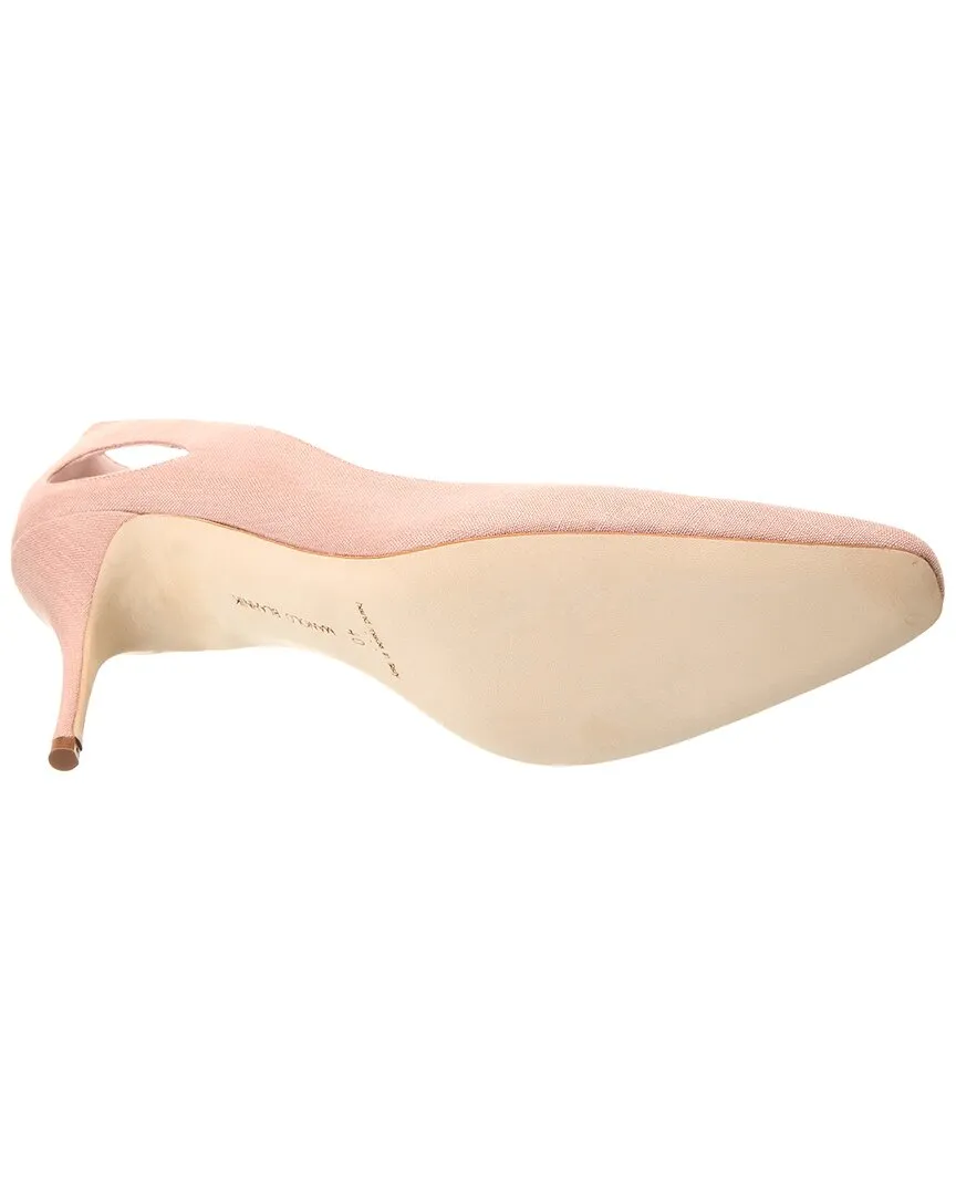 Manolo Blahnik Toplaca 70 Linen Pump Shoes_Manolo-Blahnik