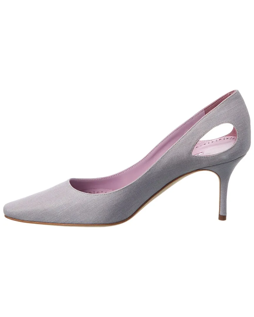 Manolo Blahnik Toplaca 70 Linen Pump Shoes_Manolo-Blahnik