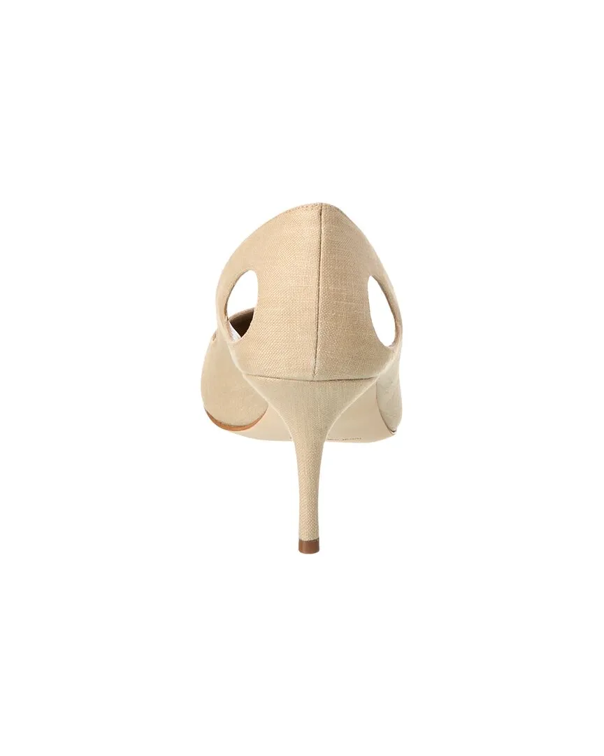 Manolo Blahnik Toplaca 70 Linen Pump Shoes_Manolo-Blahnik