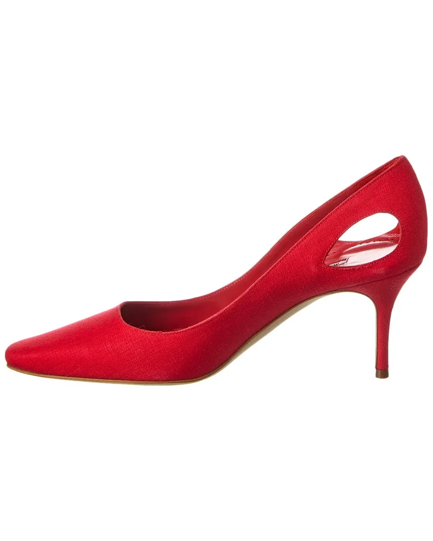 Manolo Blahnik Toplaca 70 Linen Pump Shoes_Manolo-Blahnik