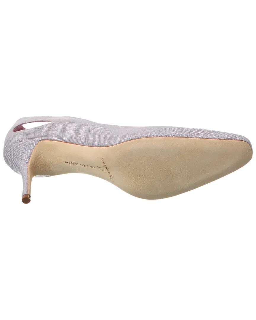 Manolo Blahnik Toplaca 70 Linen Pump Shoes_Manolo-Blahnik