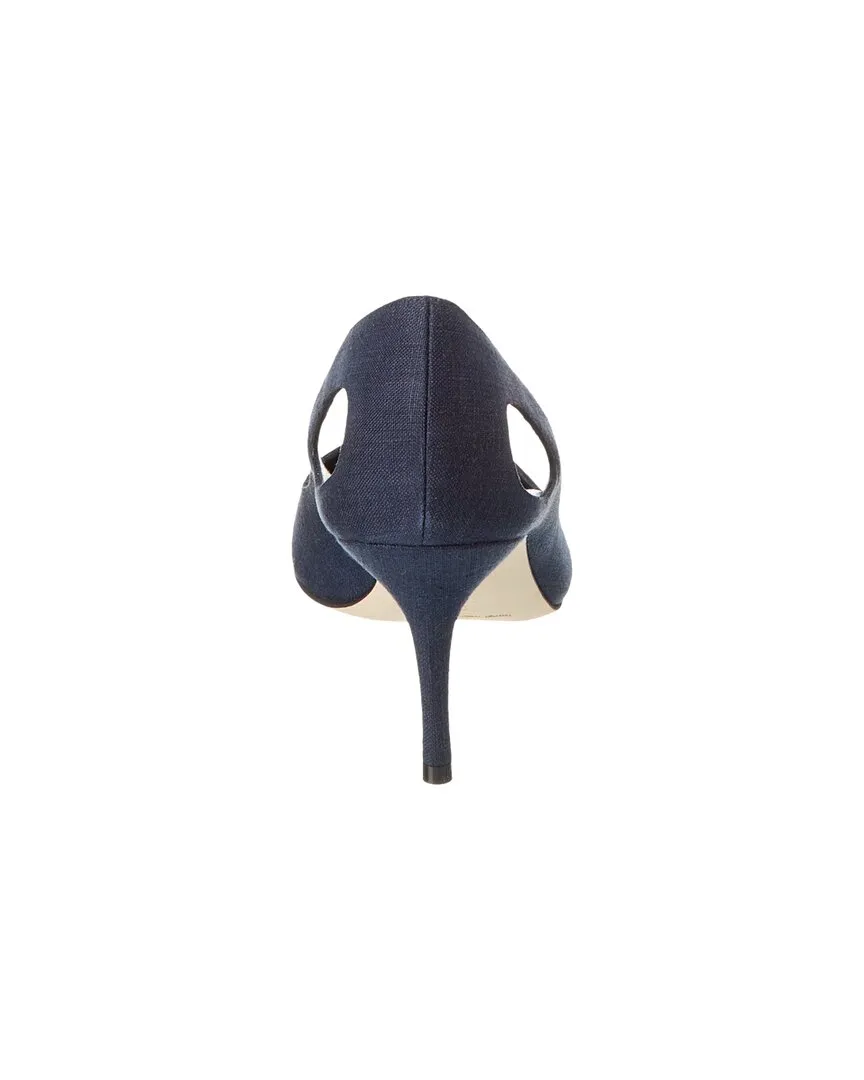 Manolo Blahnik Toplaca 70 Linen Pump Shoes_Manolo-Blahnik