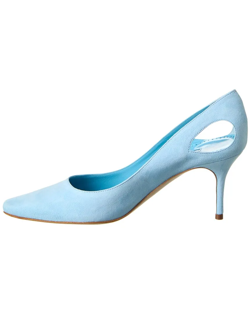 Manolo Blahnik Toplaca 70 Suede Pump Shoes_Manolo-Blahnik