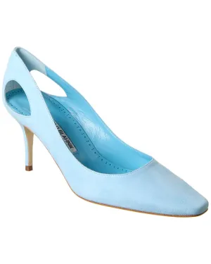Manolo Blahnik Toplaca 70 Suede Pump Shoes_Manolo-Blahnik