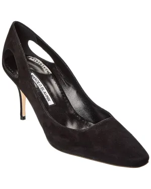 Manolo Blahnik Toplaca 70 Suede Pump Shoes_Manolo-Blahnik