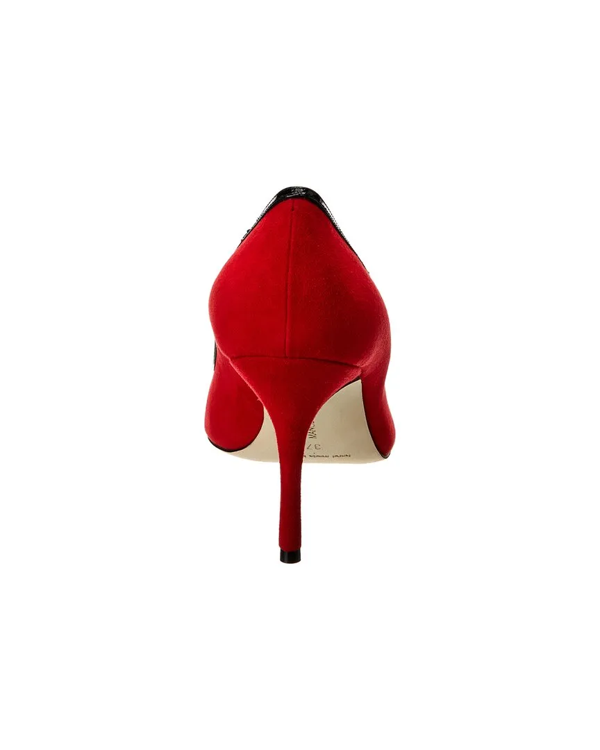 Manolo Blahnik Tuberian 90 Suede & Leather Pump Shoes_Manolo-Blahnik