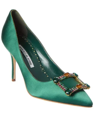 Manolo Blahnik Vitala 90 Satin Pump Shoes_Manolo-Blahnik