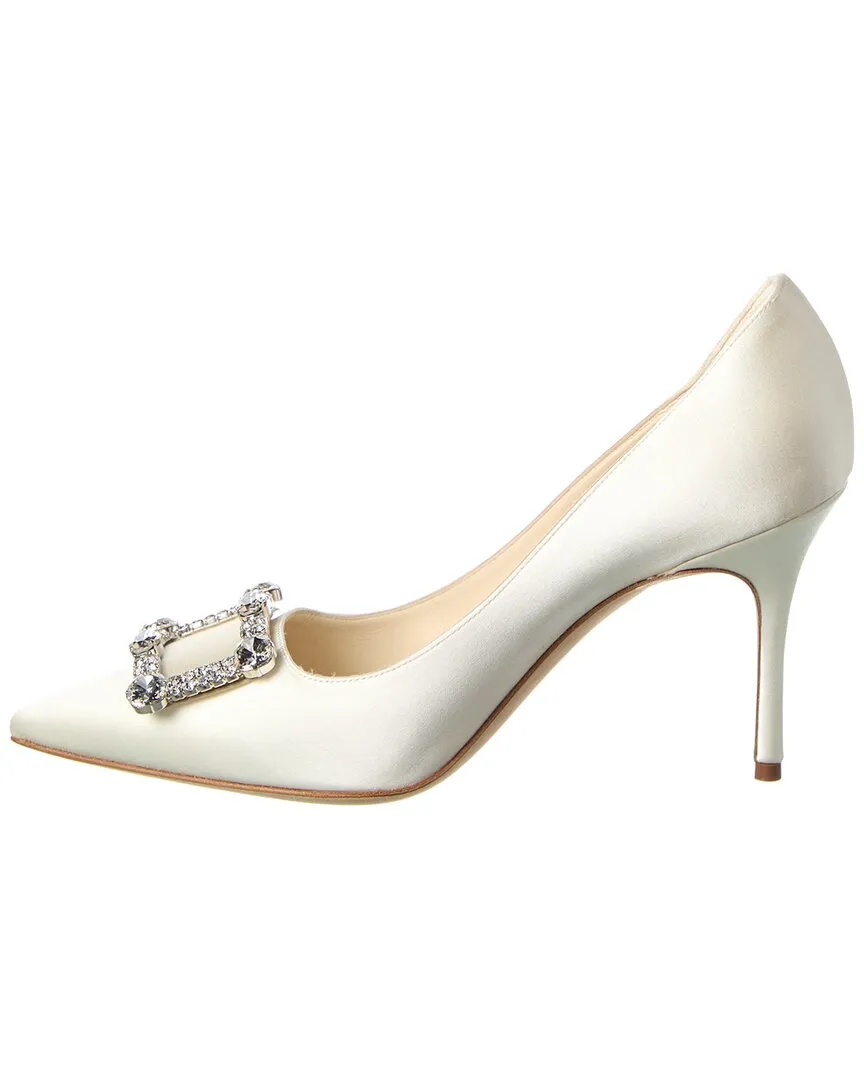 Manolo Blahnik Vitala 90 Satin Pump Shoes_Manolo-Blahnik
