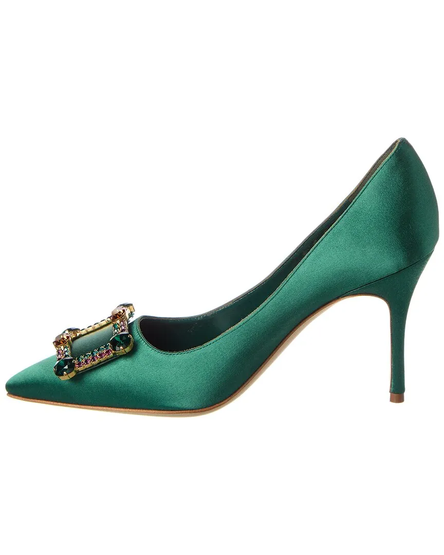 Manolo Blahnik Vitala 90 Satin Pump Shoes_Manolo-Blahnik