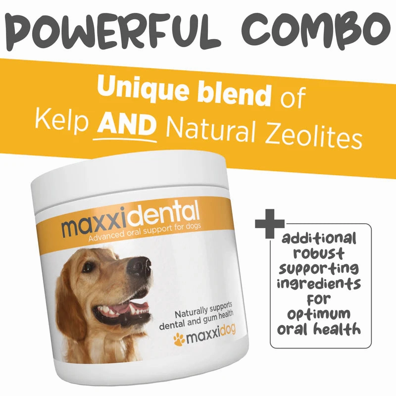 Maxxipaws Maxxidental (Advanced Oral Support) Dental Supplement for Dogs