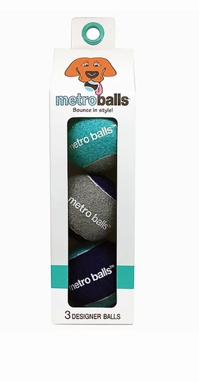 Metro Paws Metro Balls - Seafoam 3ct fetch toy,dog ball