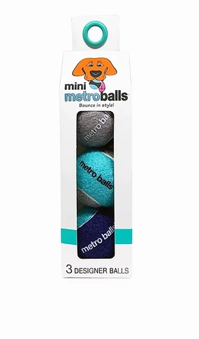 Metro Paws Mini Metro Balls - Seafoam 3ct fetch toy,dog ball