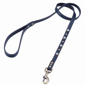 Mini Boho Pearl Blue Leather Dog Leash dog mobility,outdoor pet aid