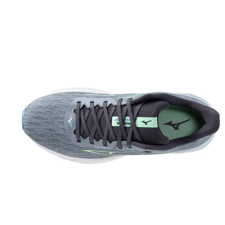 Mizuno Men's Wave Inspire 21 Running Shoes in Tradewinds/Neo Mint/Frontier Blue SS25 Shoes_Mizuno