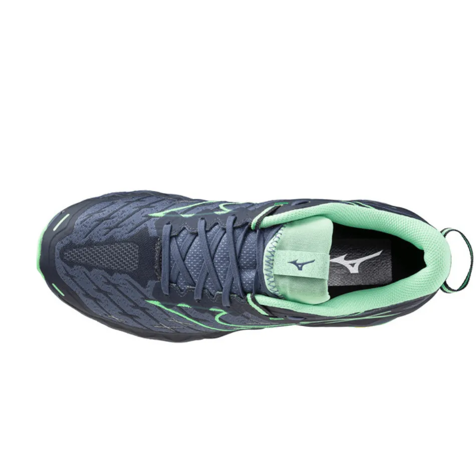 Mizuno Men's Wave Mujin 10 Running Shoes in Vintage Indigo/Neo Mint/India Ink SS25 Shoes_Mizuno