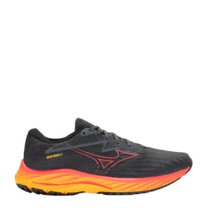 Mizuno Men's Wave Rider 27 Running Shoes in Tubulence/Citrus AW23 Shoes_Mizuno