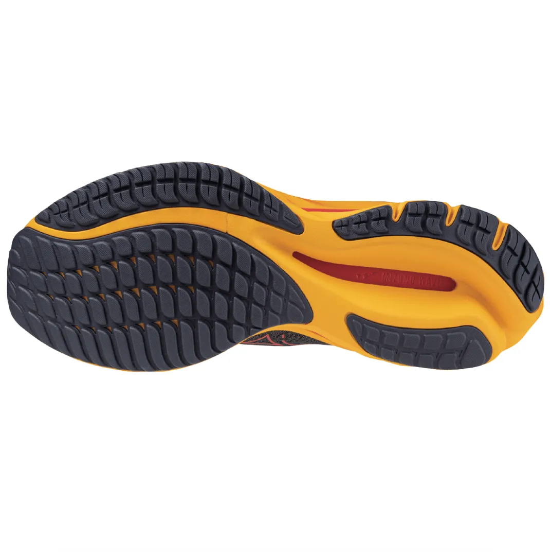 Mizuno Men's Wave Rider 27 Running Shoes in Tubulence/Citrus AW23 Shoes_Mizuno