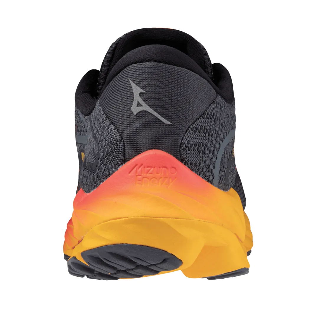 Mizuno Men's Wave Rider 27 Running Shoes in Tubulence/Citrus AW23 Shoes_Mizuno