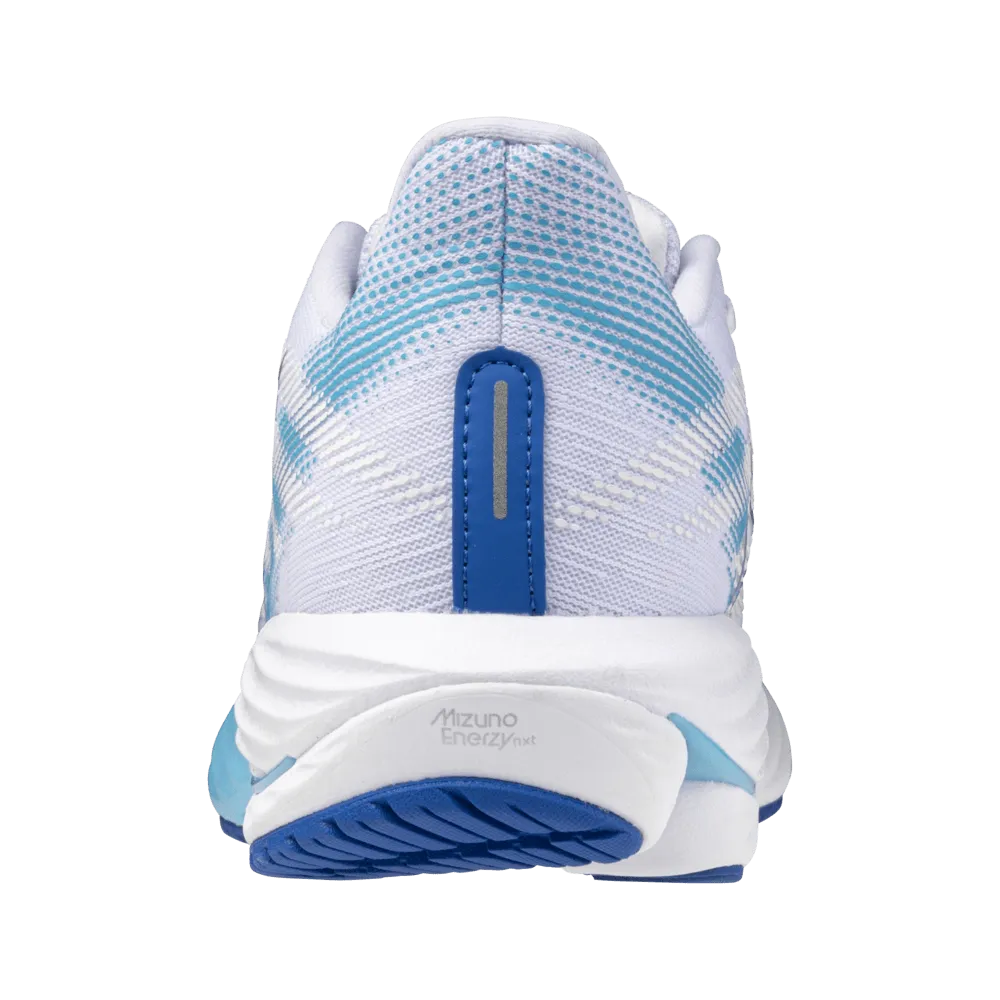 Mizuno Men's Wave Rider 28 in White/Estate Blue/Mugen Blue AW24 Shoes_Mizuno