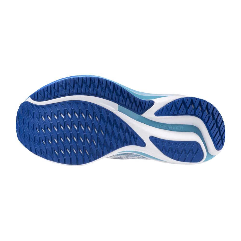 Mizuno Men's Wave Rider 28 in White/Estate Blue/Mugen Blue AW24 Shoes_Mizuno