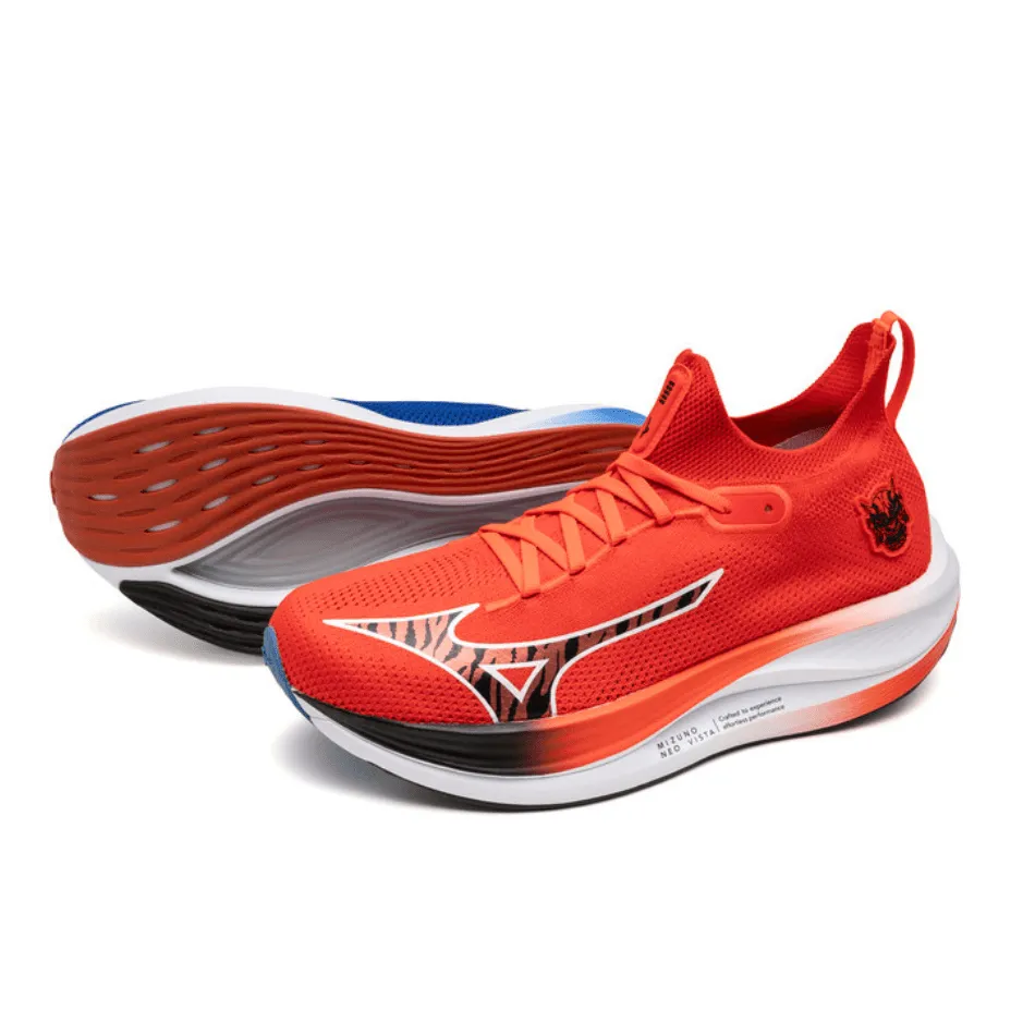 Mizuno Unisex Neo Vista Running Shoes in Oni Demon Mizuno Ignition Red/Black/Baseball Blue SS25 Shoes_Mizuno