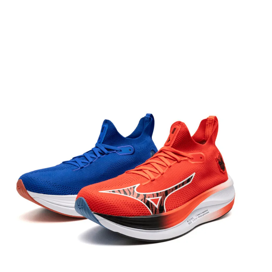 Mizuno Unisex Neo Vista Running Shoes in Oni Demon Mizuno Ignition Red/Black/Baseball Blue SS25 Shoes_Mizuno