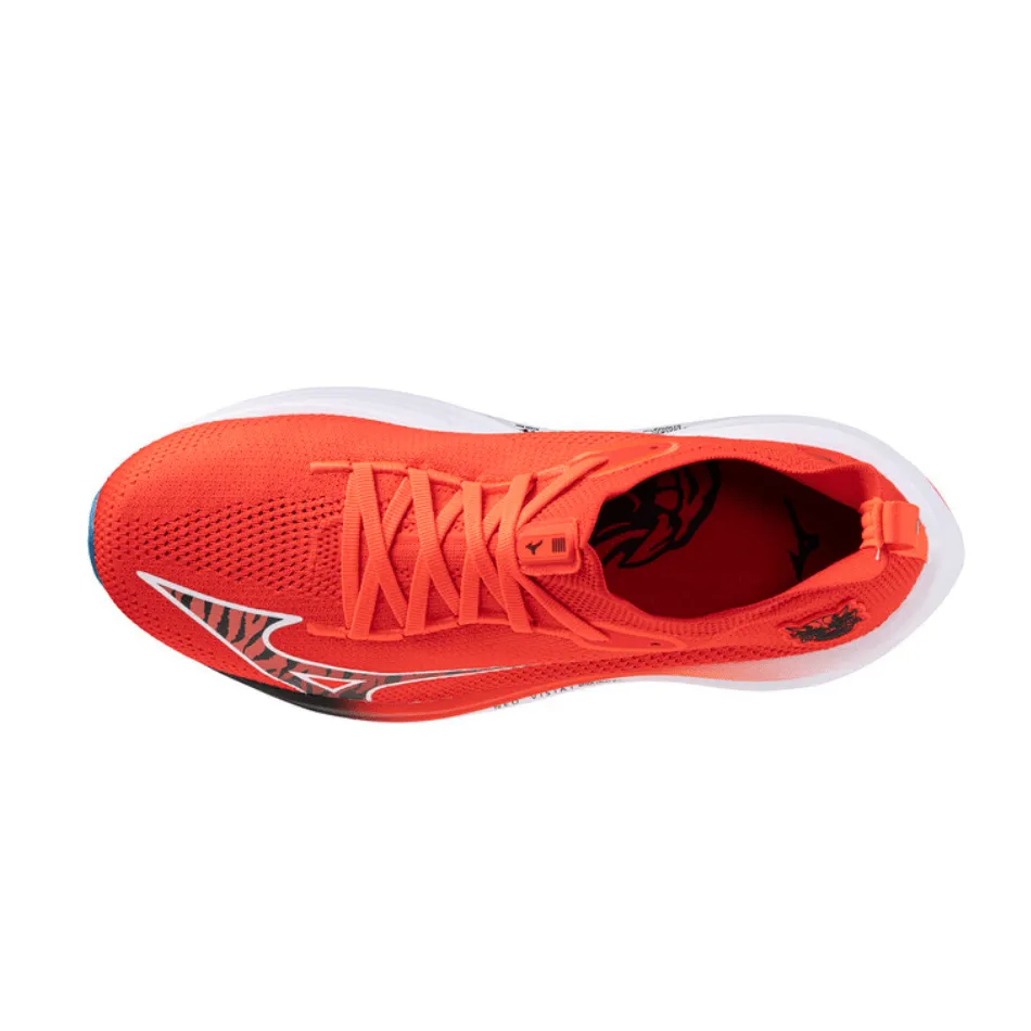 Mizuno Unisex Neo Vista Running Shoes in Oni Demon Mizuno Ignition Red/Black/Baseball Blue SS25 Shoes_Mizuno