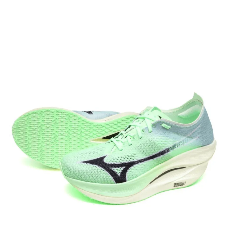 Mizuno Unisex Wave Rebellion Pro 3 Running Shoes in Neo Mint/Black/Hint of Mint SS25 Shoes_Mizuno